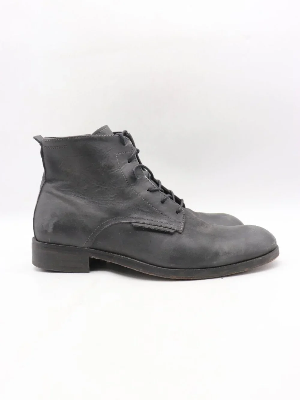AllSaints Woody Chukka Boots Men's Size EU 42 Black Gray Leather Lace Up
